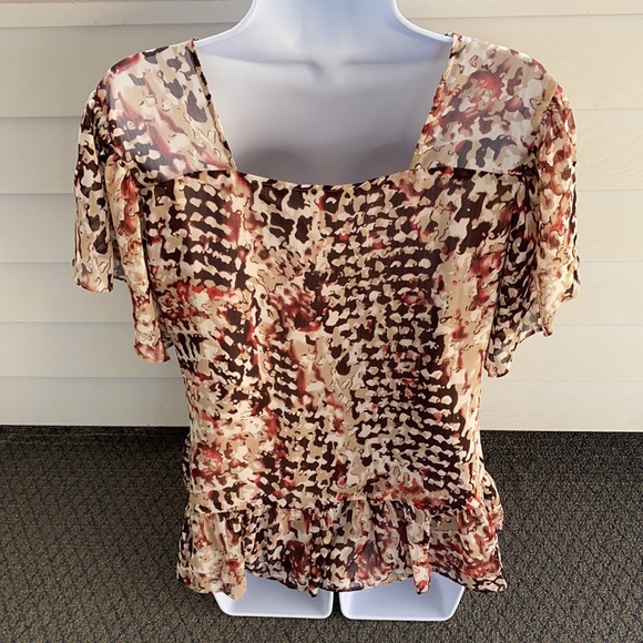 Jennifer Lloyd Blouse/Top Short Sleeve Size S NWT - Picture 2 of 9